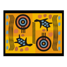 Tortues de mer australiennes d'art populaire cartes postales