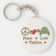 Tortues Keychain d'amour de paix Porte-clef