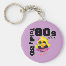 Totalement poussin de rad 80s porte-clé