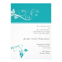 Toujours et pour toujours Aqua Invitation Personnalisée