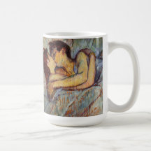 Toulouse-Lautrec dans le lit la tasse de baiser