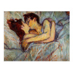 Toulouse-Lautrec dans le lit le baiser Carte Postale