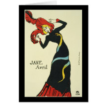 Toulouse-Lautrec Jane Avril Carte De Vœux