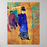 Toulouse Lautrec : Jane Avril laisse le Moulin R. Posters