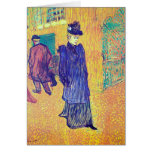 Toulouse-Lautrec - Jane Avril laisse le RO de Moul Carte De Vœux