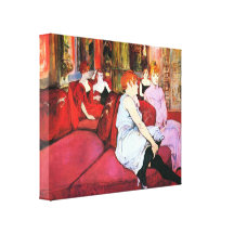 Toulouse-Lautrec - salon dans la rue De Moulins Impressions Sur Toile