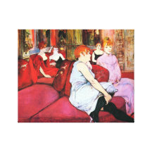 Toulouse-Lautrec - salon dans la rue De Moulins Toile Tendue