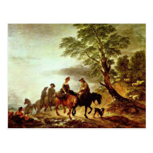 Tour au marché par Thomas Gainsborough ( Cartes Postales