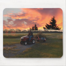 tour de coucher du soleil tapis de souris