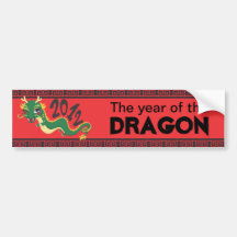 Tour de dragon de nouvelle année autocollants pour voiture