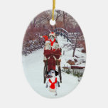 Tour de Kitty Sleigh Ornement