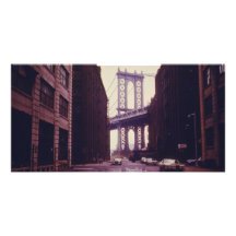 Tour de pont de Manhattan à Brooklyn New York City Modèle Pour Photocarte