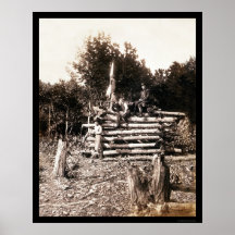Tour de signal au champ de bataille 1862 d'Antieta Affiche