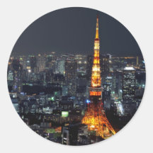 Tour de Tokyo par nuit Autocollants