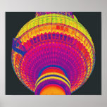 Tour de TV (Fernsehturm), Berlin, couleur d'arc-en Affiches