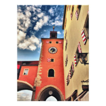 Tour d'horloge de Nuremberg HDR Invitations