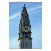Tour d'horloge d'hôtel de ville, Cardiff Carte De Vœux