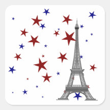 Tour Eiffel avec des étoiles Adhésifs