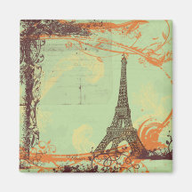 Tour Eiffel dans l'aimant vert