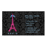 Tour Eiffel de roses indien dans le scintillement  Modèle De Carte De Visite