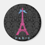 Tour Eiffel de roses indien dans le scintillement  Aimants