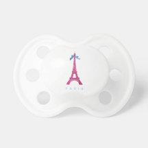 Tour Eiffel de roses indien dans le scintillement  Tétine Pour Bébé