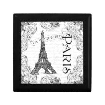 Tour Eiffel en noir et blanc Boîtes À Babioles
