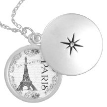 Tour Eiffel et conception de rouleau noir et blanc Pendentifs