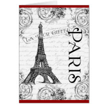 Tour Eiffel et rouleaux de Paris Carte