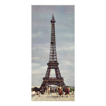 Tour Eiffel guidé de déplacement de Paris de touri Modèle De Carte Double