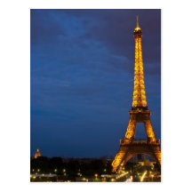 Tour Eiffel la nuit Carte Postale