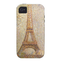 Tour Eiffel par Seurat, art vintage de Pointillism Étui Vibe iPhone 4