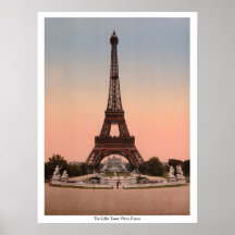 Tour Eiffel, Paris, France Affiche