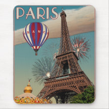 Tour Eiffel vintage - 18x24 Tapis De Souris