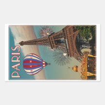 Tour Eiffel vintage Autocollant Rectangulaire