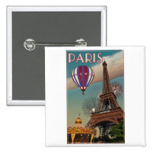 Tour Eiffel vintage Badges Avec Agrafe