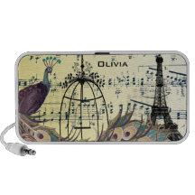Tour Eiffel vintage musical de Nouveau d'art de pa Mini Haut-parleur