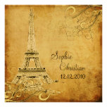 Tour Eiffel vintage + remous épousant des invitati