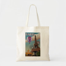 Tour Eiffel vintage Sacs De Toile