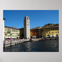 Tour et port d'Apponale au del Garda. de Riva Poster