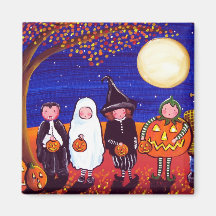 Tour Treaters d'enfants sur l'aimant de Halloween