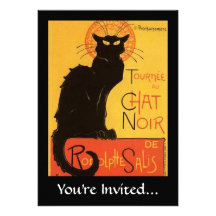 Tournée du Chat Noir, cru de chat noir de Steinlen Faire-parts