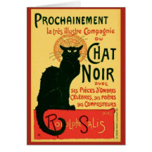 Tournée du Chat Noir, Theophile Steinlen Carte De Vœux