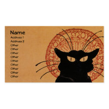 Tournée du Chat Noir, Théophile Steinlen Modèles De Cartes De Visite