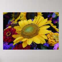 Tournesol au marché de l'agriculteur affiche