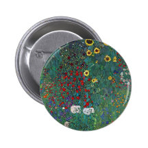Tournesol de Farmergarden, Klimt, fleurs vintages Badge Avec Épingle