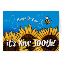 tournesol de traînée d'abeille - 100 années carte