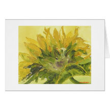 Tournesol d'or carte de vœux