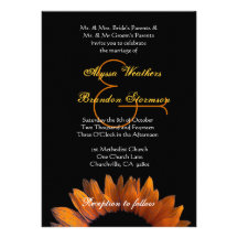 Tournesol d'or épousant Ver 001 Invitations Personnalisées