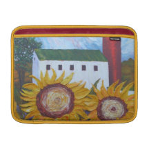 Tournesol et douille de MacBook de grange (silo ro Poche Pour Macbook Air